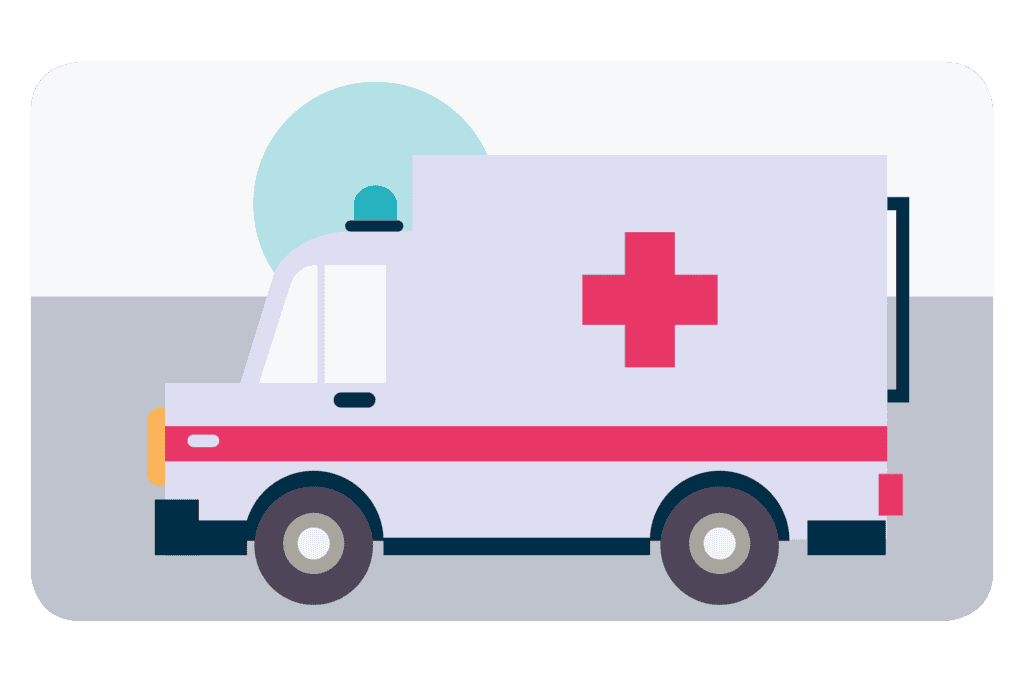 An illustration of an ambulance