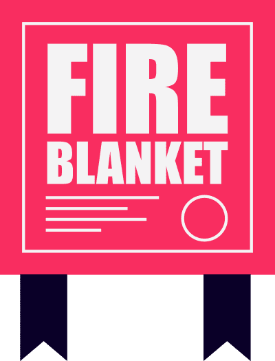 A fire blanket