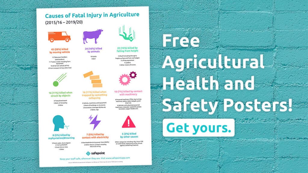 an advertisement for a free agricultural health and safety poster