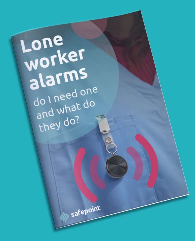 A copy of Safepoint's free downloadable guide to lone worker alarms