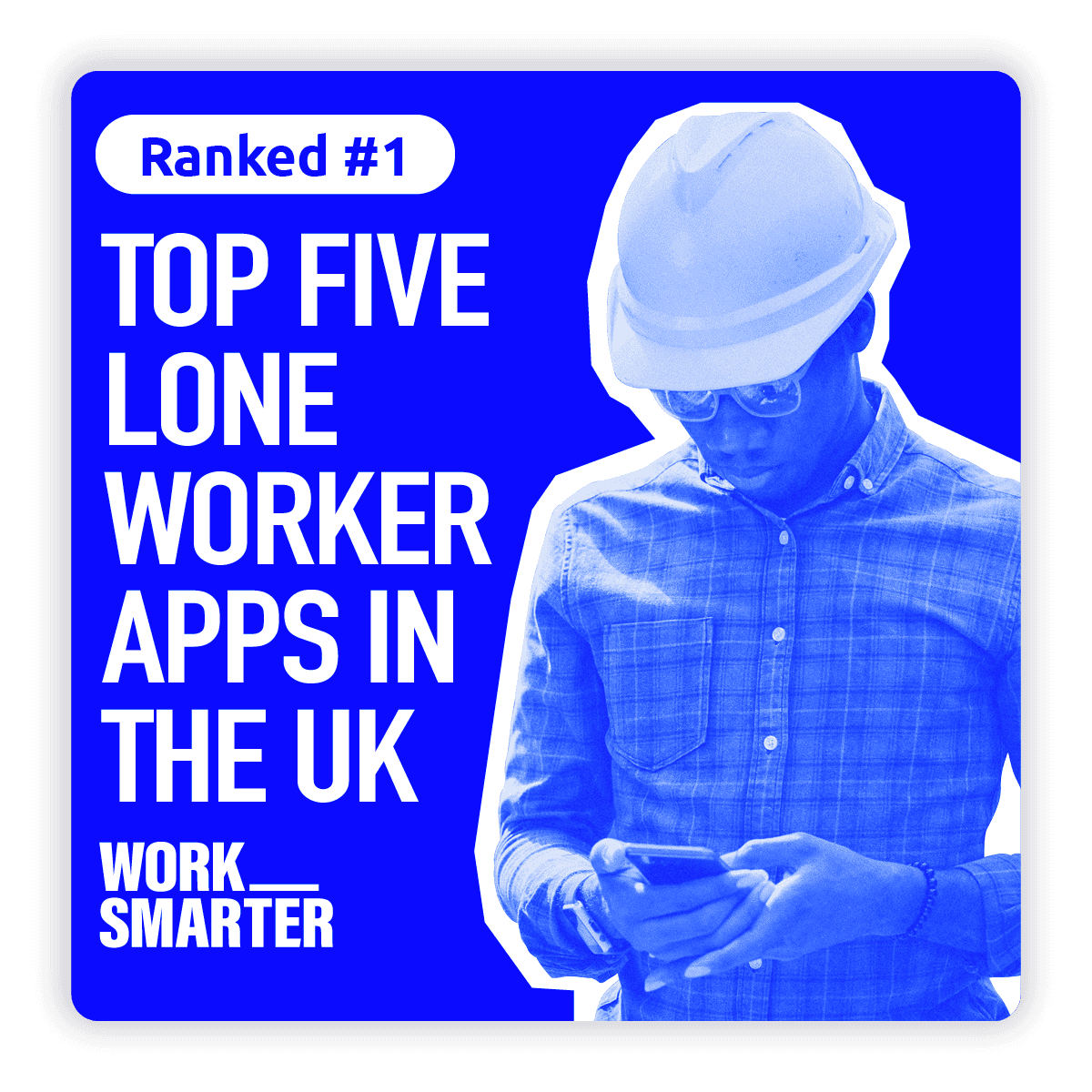 A illustration showing that Safepoint is ranked number one in the top five lone worker apps in the UK