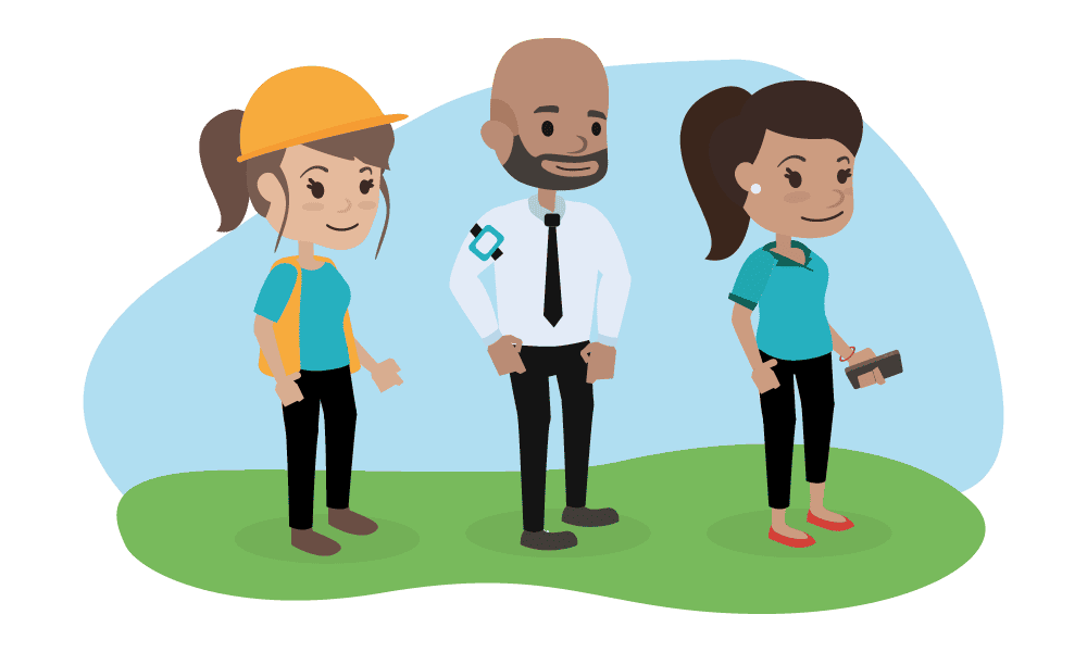 Example roles that could be lone workers, such as security guards or healthcare workers