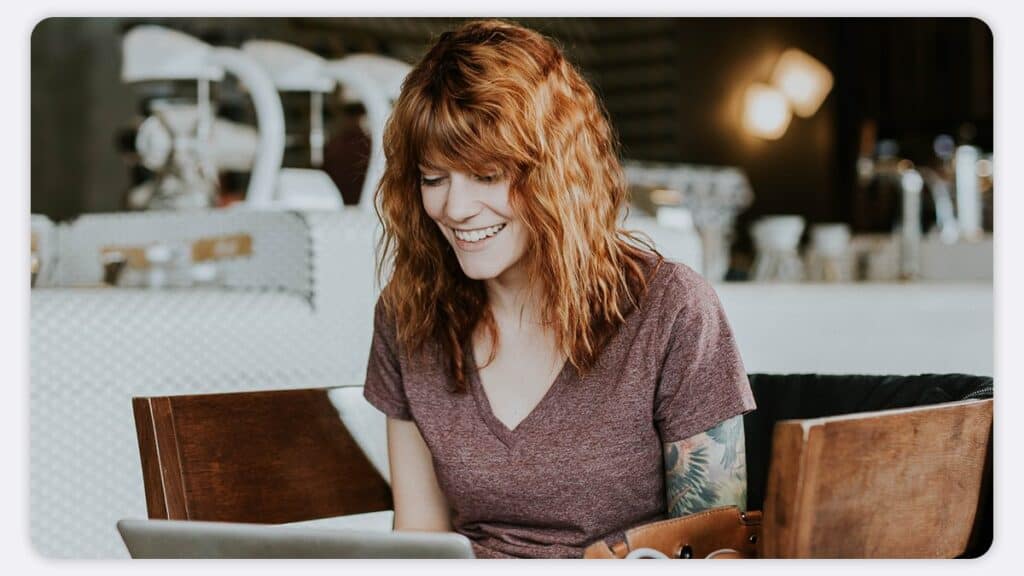 An employee working in an office