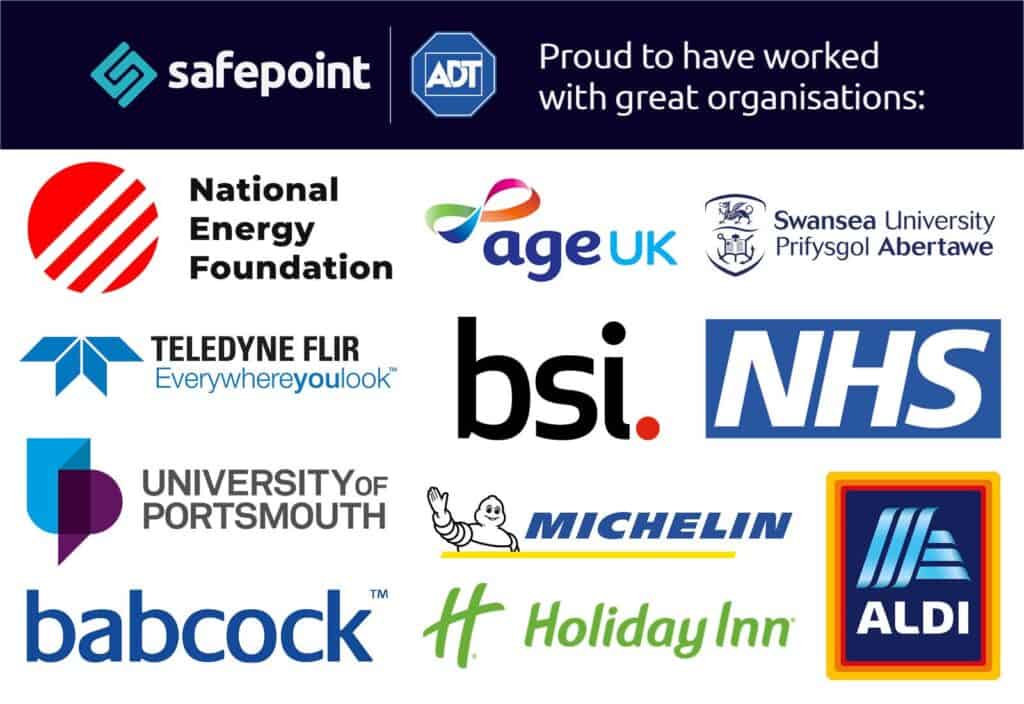 Example customer logos that Safepoint works with