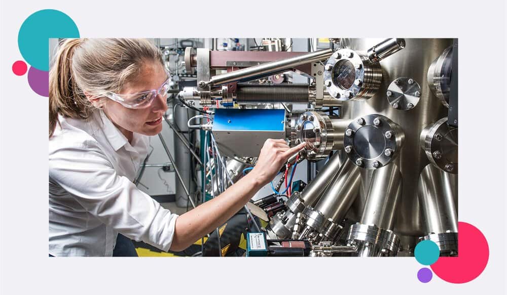 A lone engineer inspecting heavy machinery