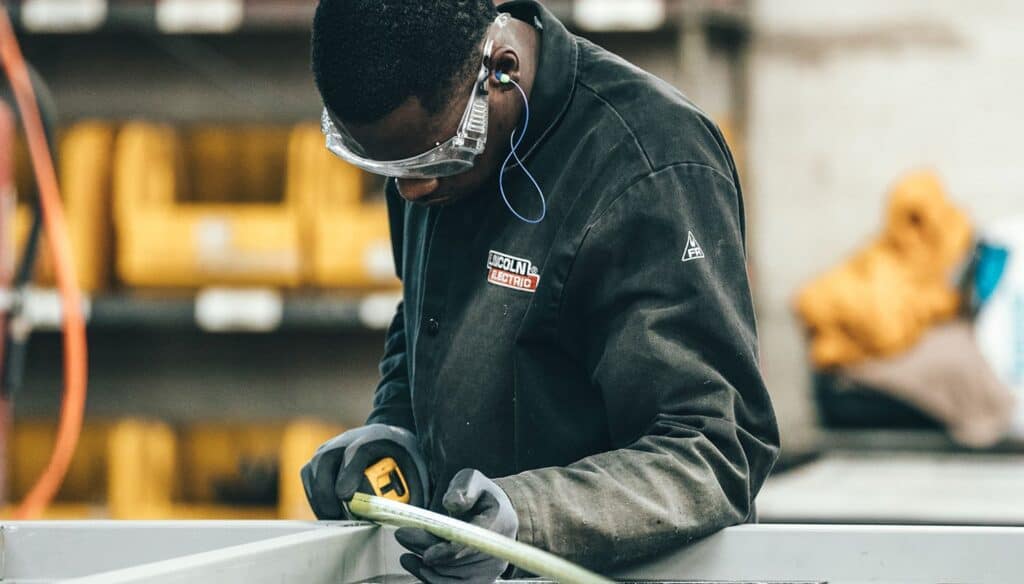 A Manufacturing Lone Worker Measuring material