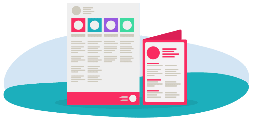 A poster next to a leaflet