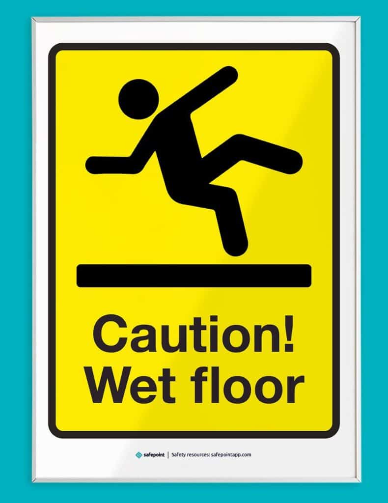 A printable wet floor warning sign