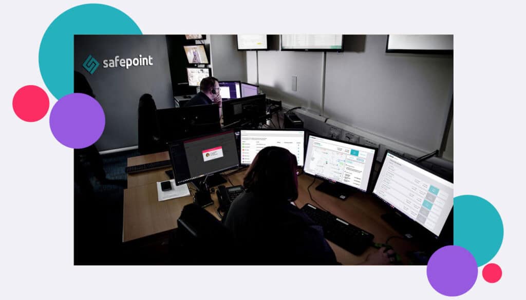 A photo of the Safepoint response team in the alarm receiving centre