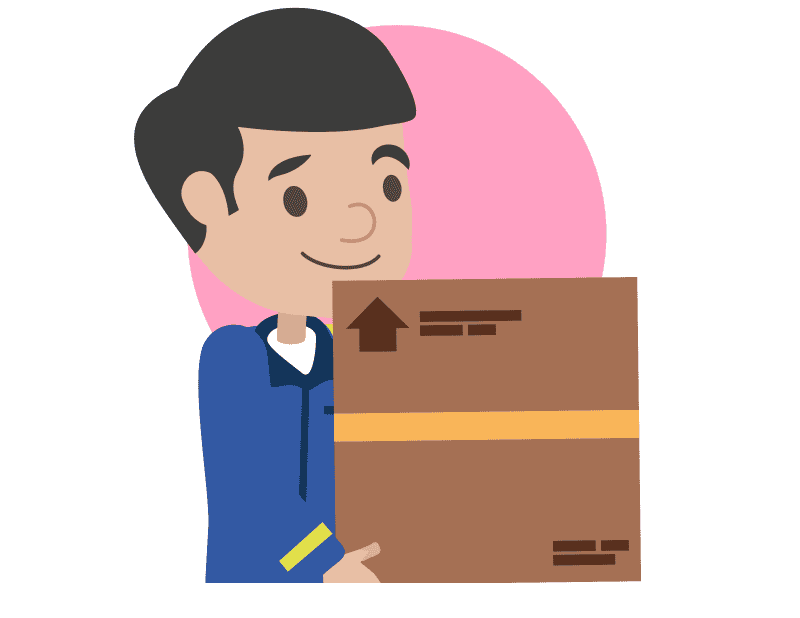 A staff member moving a lifted item into place safely