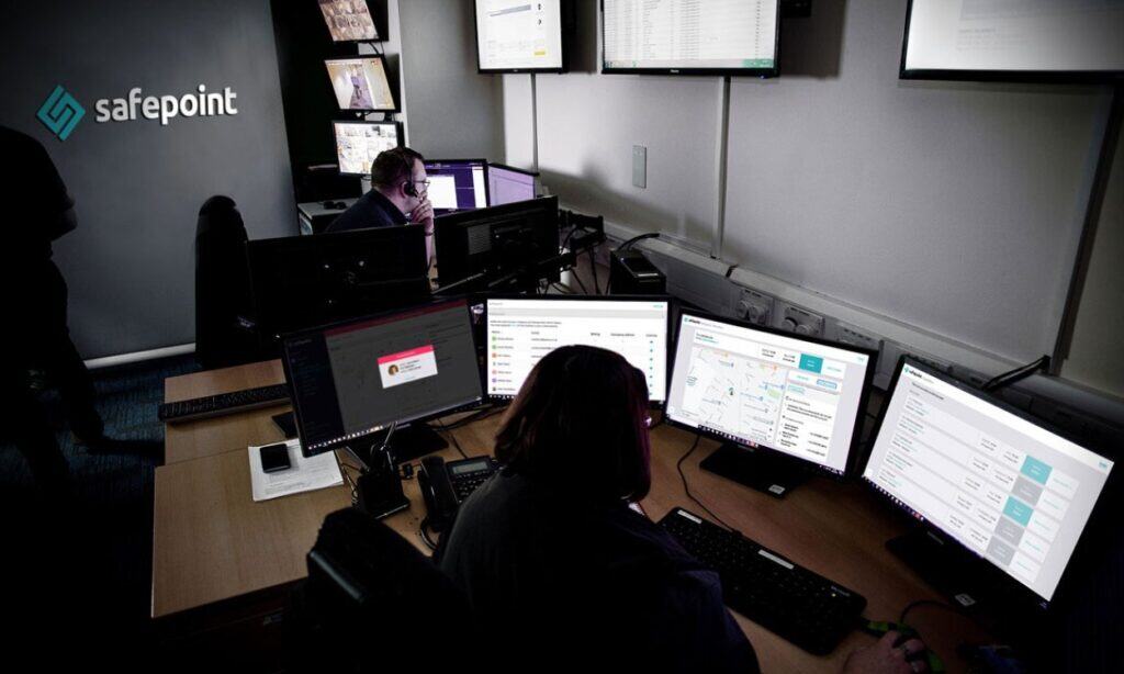 Staff members operating in Safepoint's 24/7 response centre