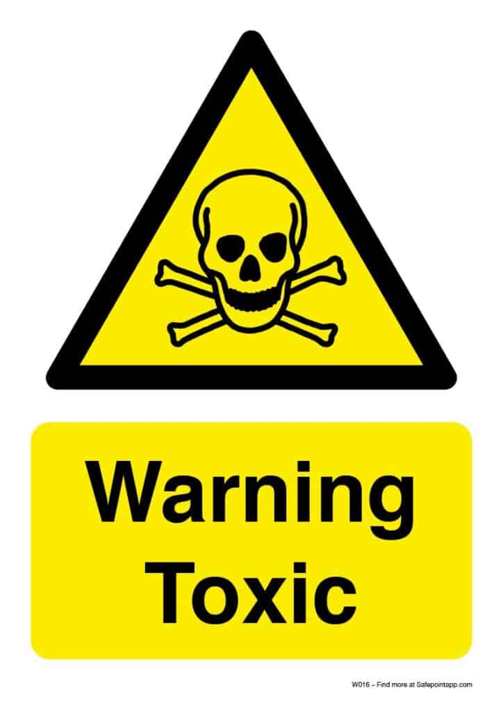 A Warning toxic sign