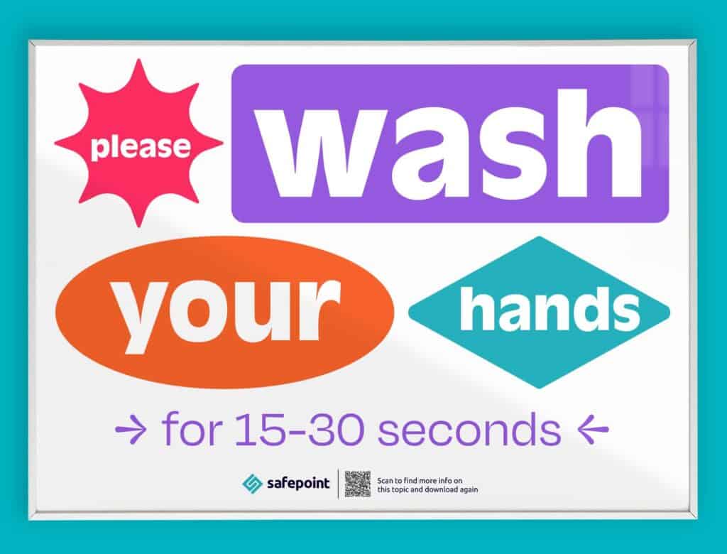A mock up of Safepoint's Wash Your Hands Free Downloadable Poster