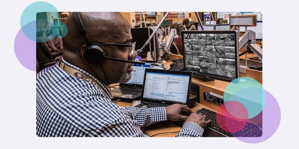 An alarm receiving centre responder inside an ARC