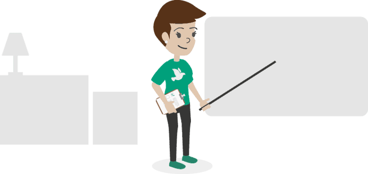 A charity worker carrying out lone working training