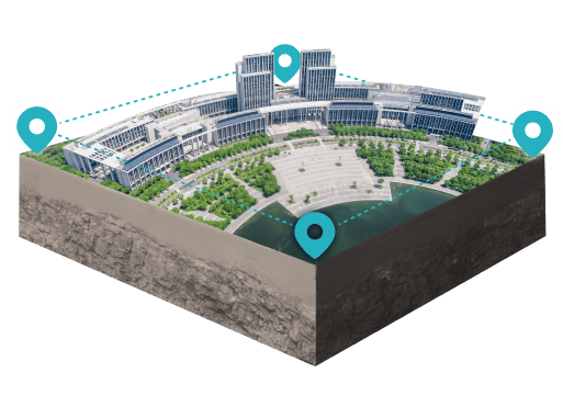 An example of geofencing in a stadium