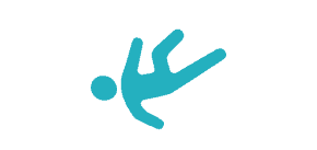 An icon representing a fall/man down alarm