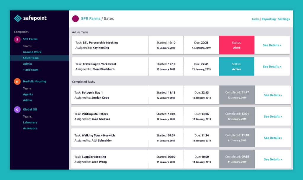 The Safepoint web portal