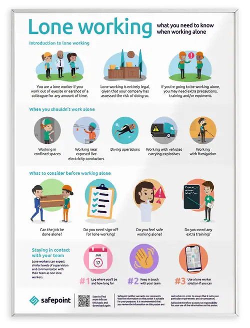 Safepoint lone worker safety free poster