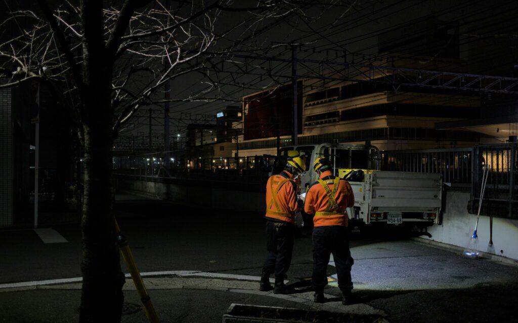 lone workers at night